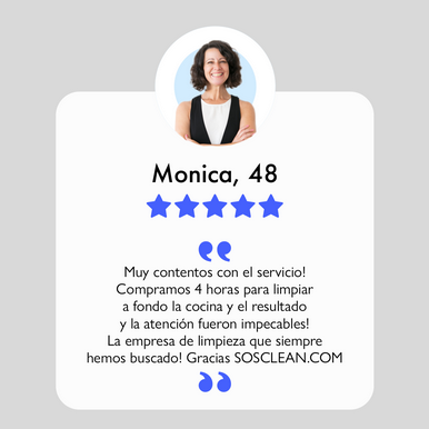 Opinión de Mónica sobre los servicios de Sosclean www.sosclean.com